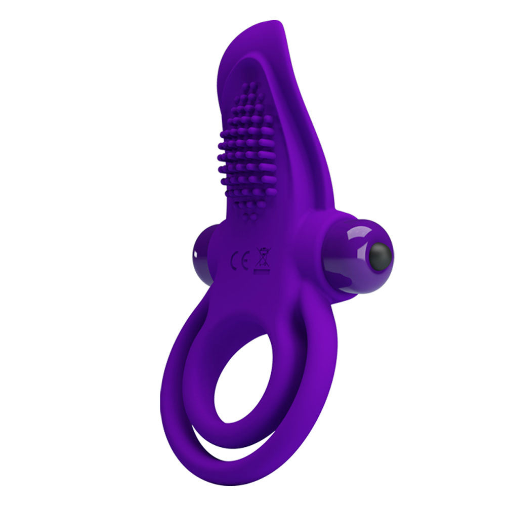 "Pretty Love Vibrant Penis Ring - Purple BI-210203-1"
