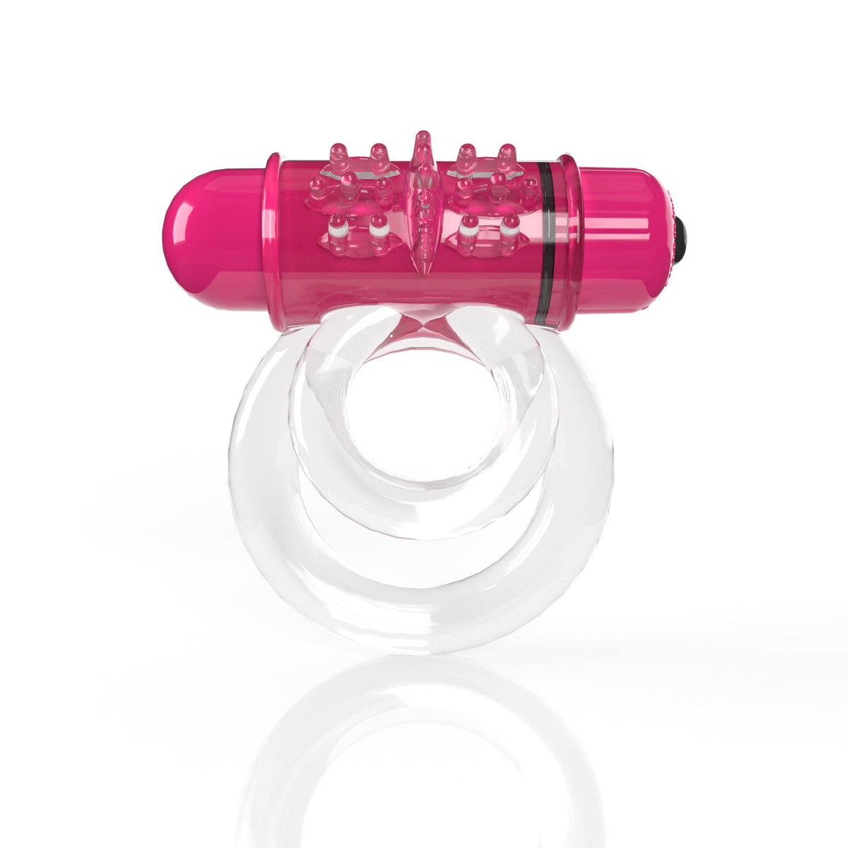 "Screaming O 4t - Double O 6 Super Powered Vibrating Double Ring - Strawberry SO-4TD6-ST"