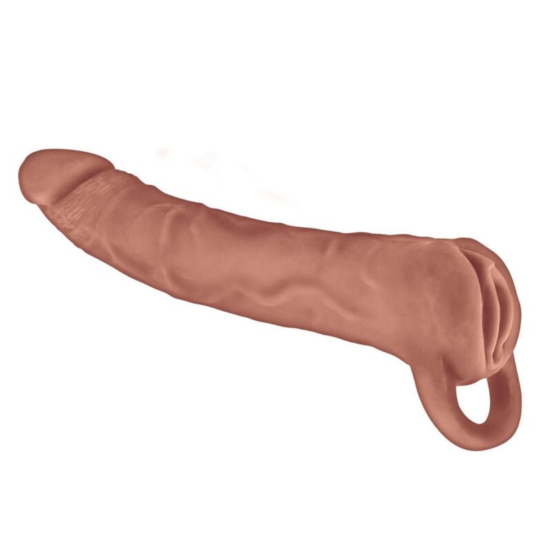"The Great Extender 2 in 1 9 Extender & Masturbator Brown NW3348"