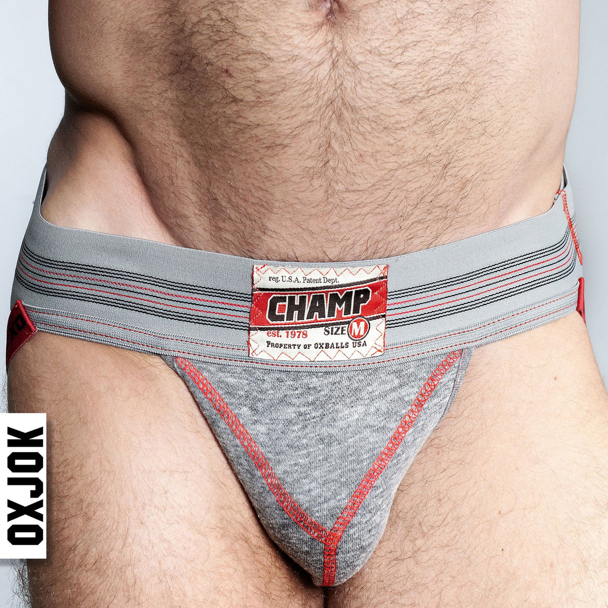 "Champ Vintage Sweatshirt Jockstrap Gray Heather - Medium OX-JOK-1004-GRY-M"