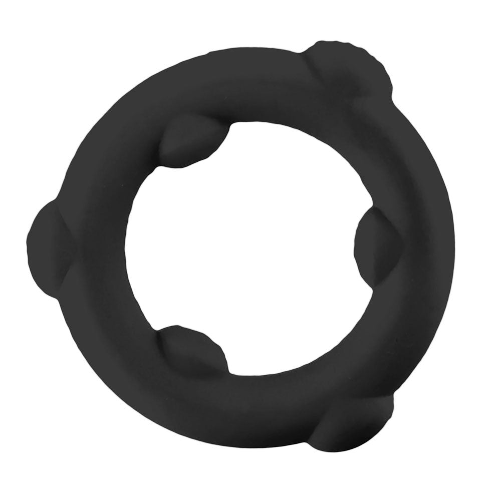 "Spinner Single Silicone Ring - Black Silicone OX-3202-BLK"