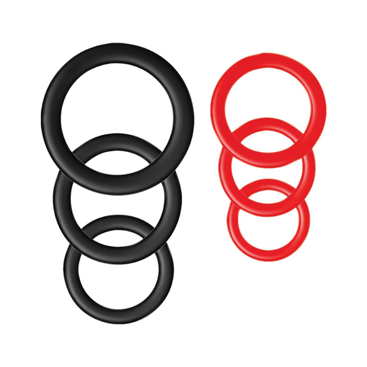 "Silicone Ring Pack Red and Black NW3349"