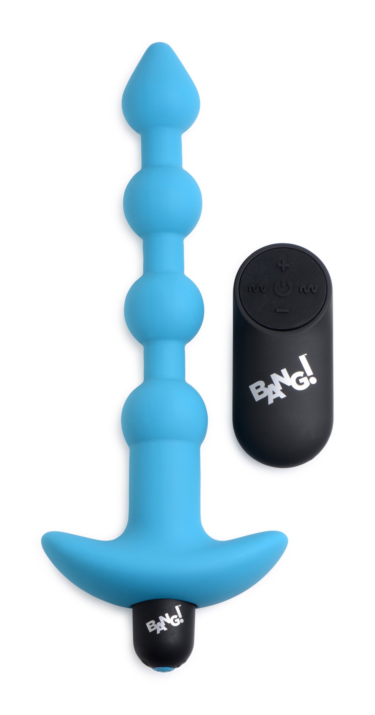 "Bang - Vibrating Silicone Anal Beads and Remote Control - Blue BNG-AG614-BLU"