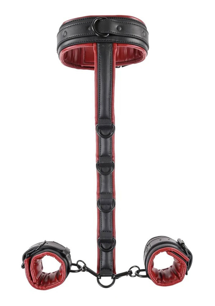 "Saffron Neck and Wrist Restraint - Black/red SS48016"