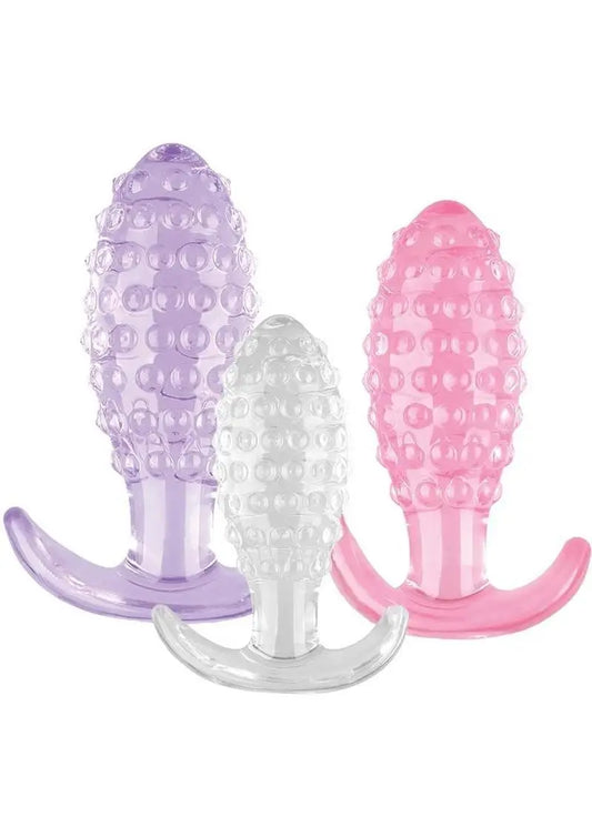 Wet Dreams Crystal Ballers Silicone Anal Plugs (3 Piece)