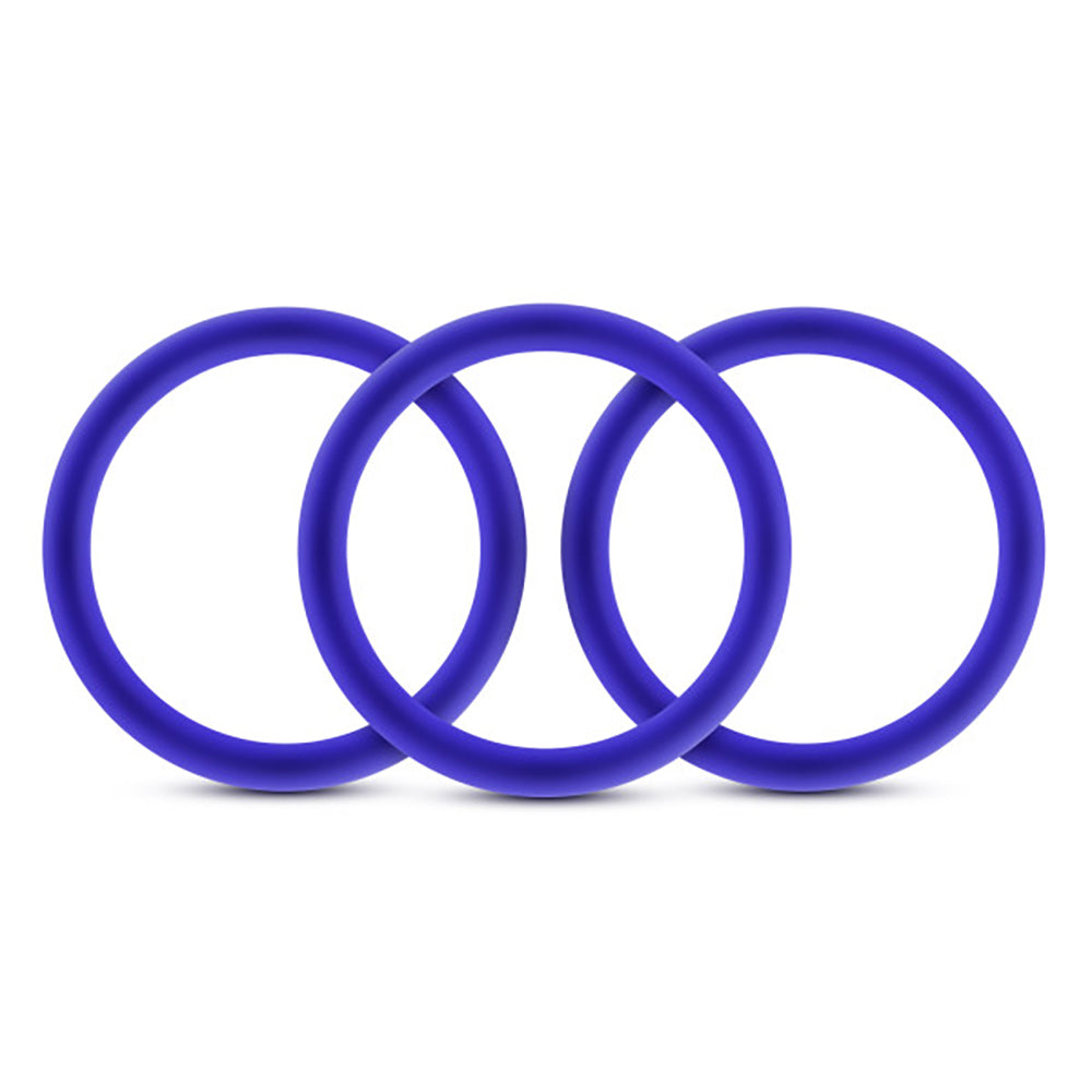 "Performance - Vs1 Pure Premium Silicone Cockrings - Medium - Indigo BL-71812"
