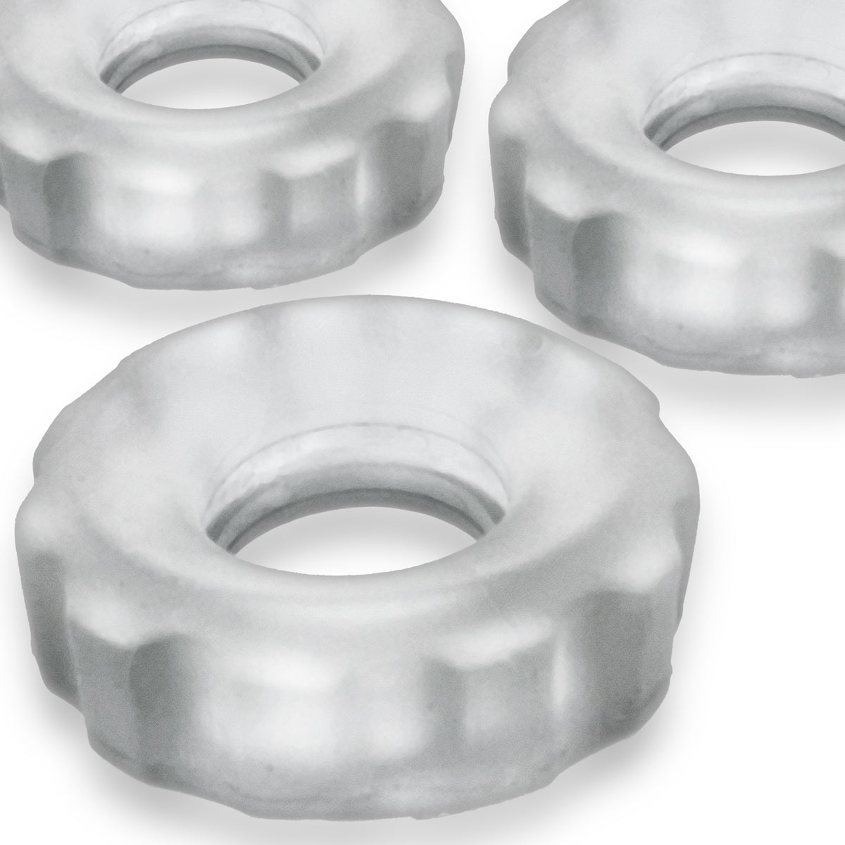"Super Huj - 3-Pack Cockrings - Clear Ice HUJ-137-CLRICE"