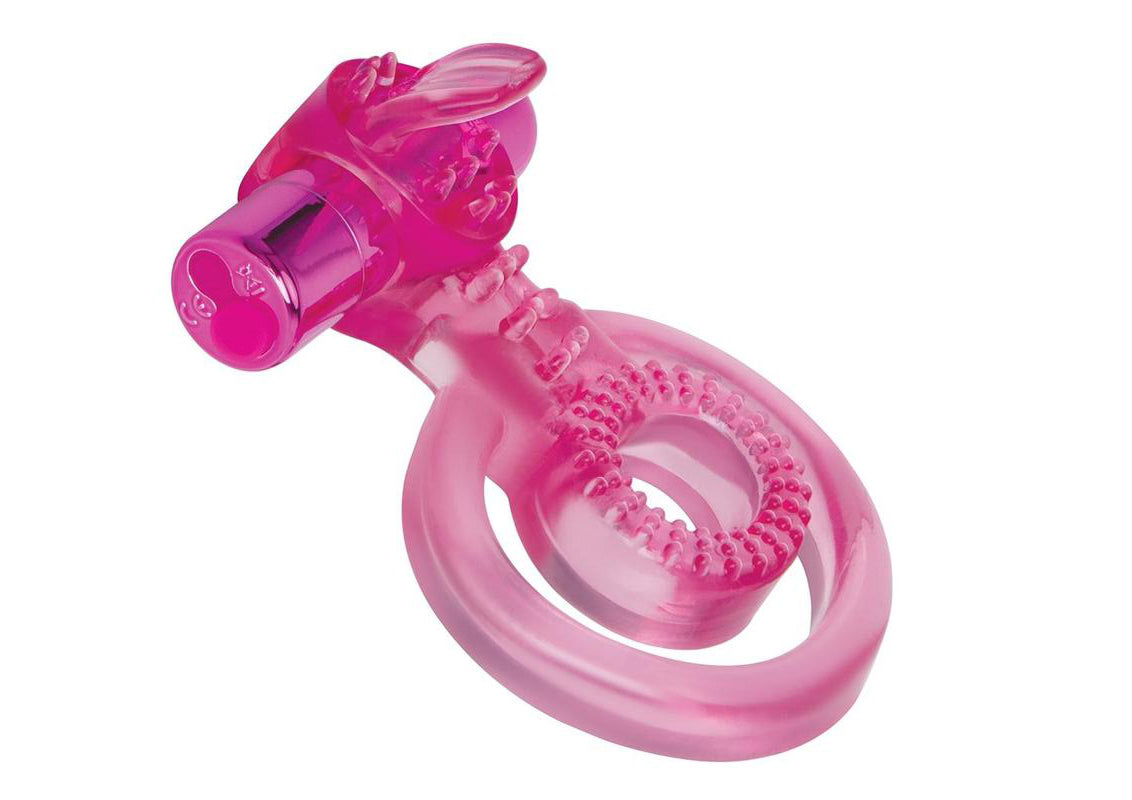 "Bodywand Rechargeable Duo Ring With Clit Tickler - Pink X-BW1508"