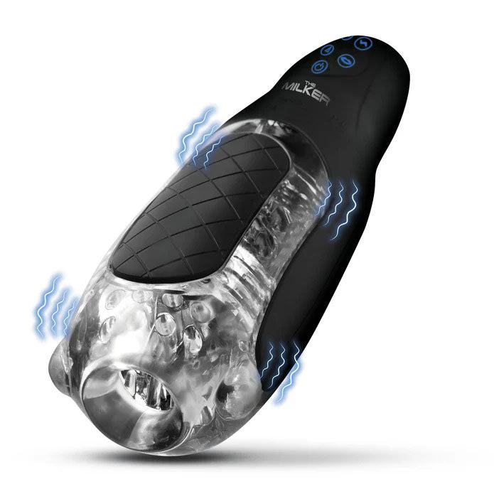 "Pleasure Grip Sucking and Vibrating Masturbator - Black MK-AH608"