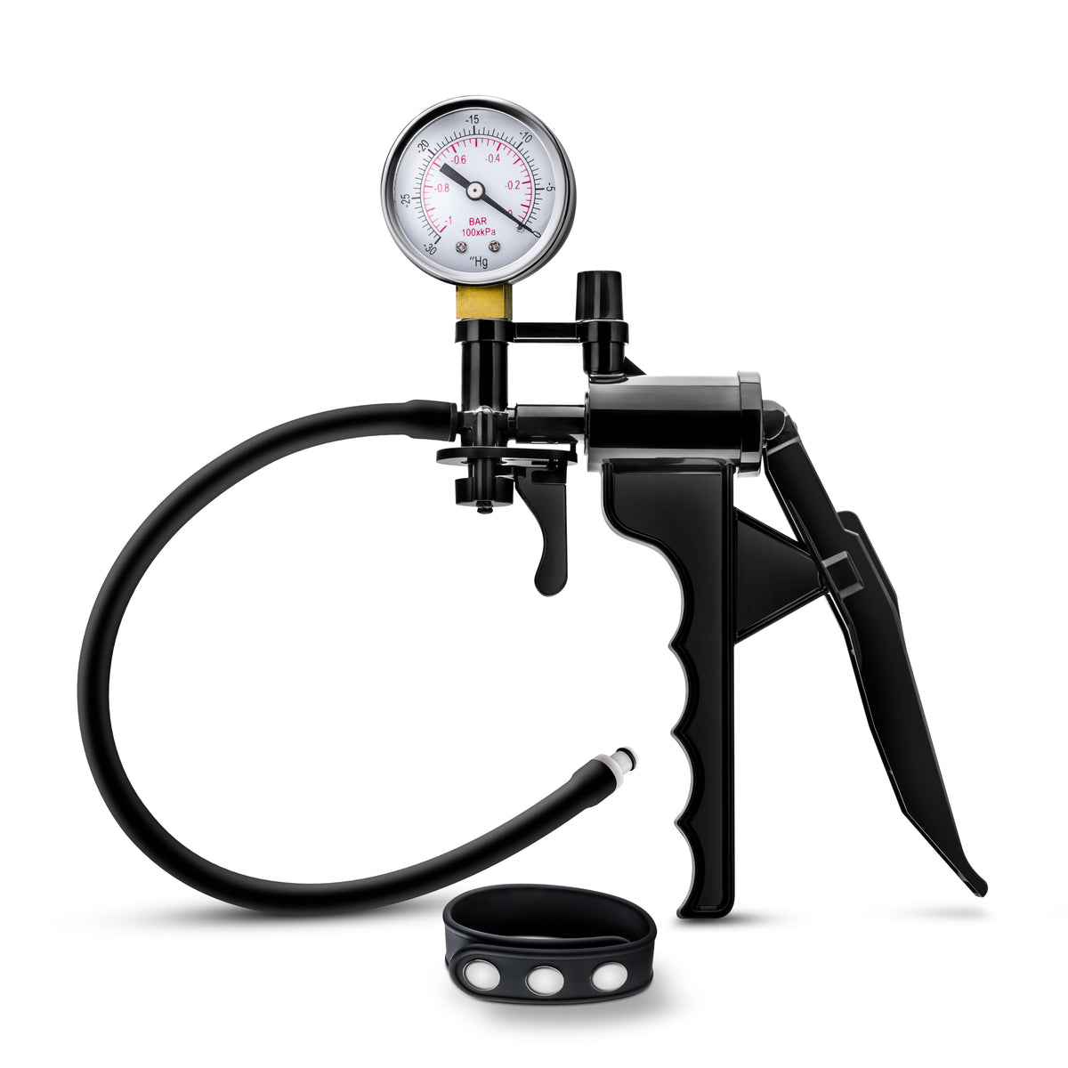 "Performance - Gauge Pump Pistol With Silicone  Tubing & Silicone Cock Strap - Black BL-09101"