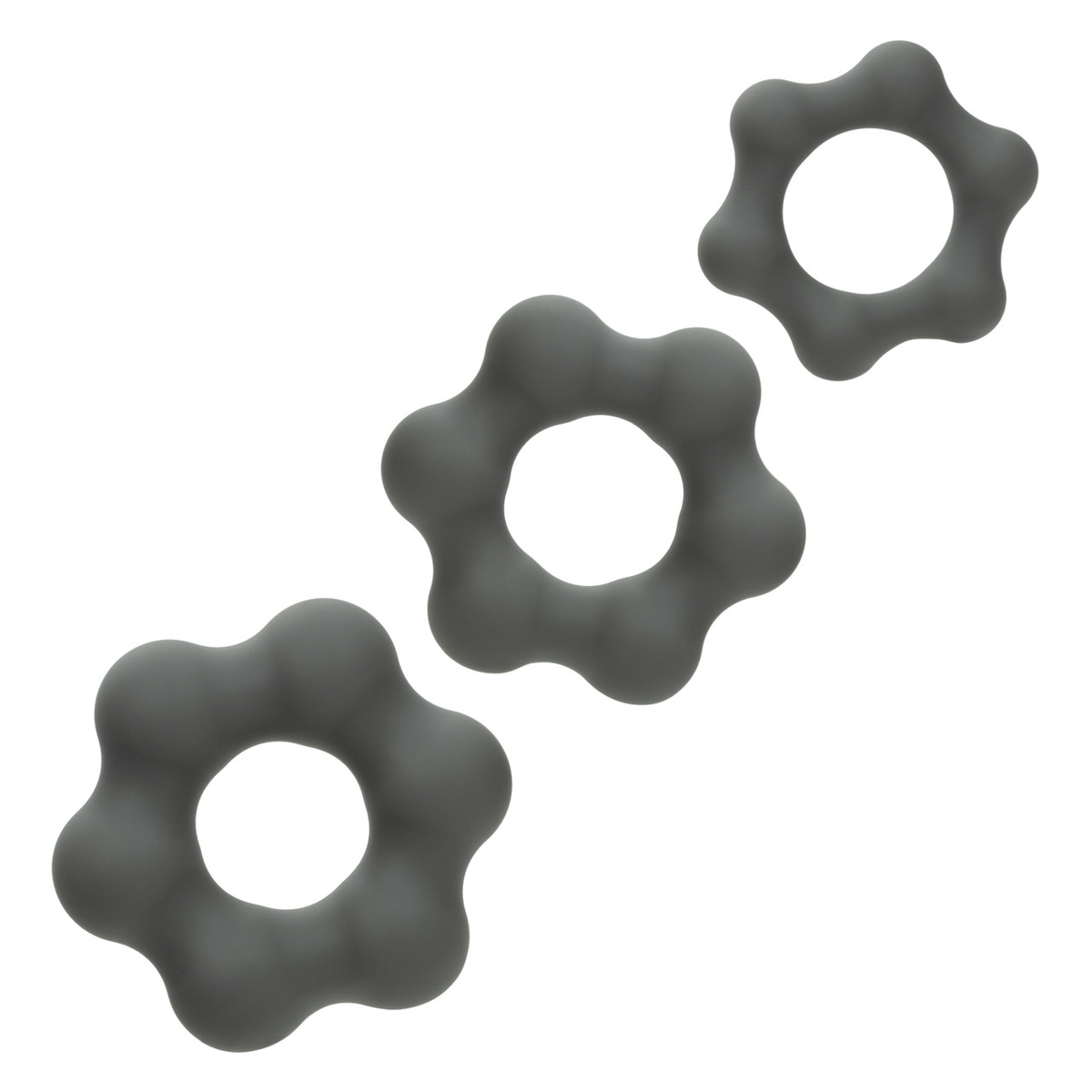 "Alpha Liquid Silicone 3 Ring Endurance Set Grey SE1492632"
