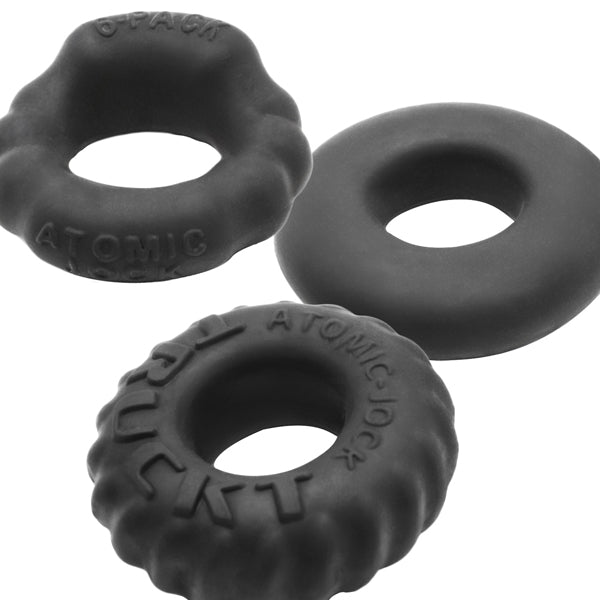 "Bonemark 3-Pack Boner Cockring Kit - Black OX-3061-NGT"