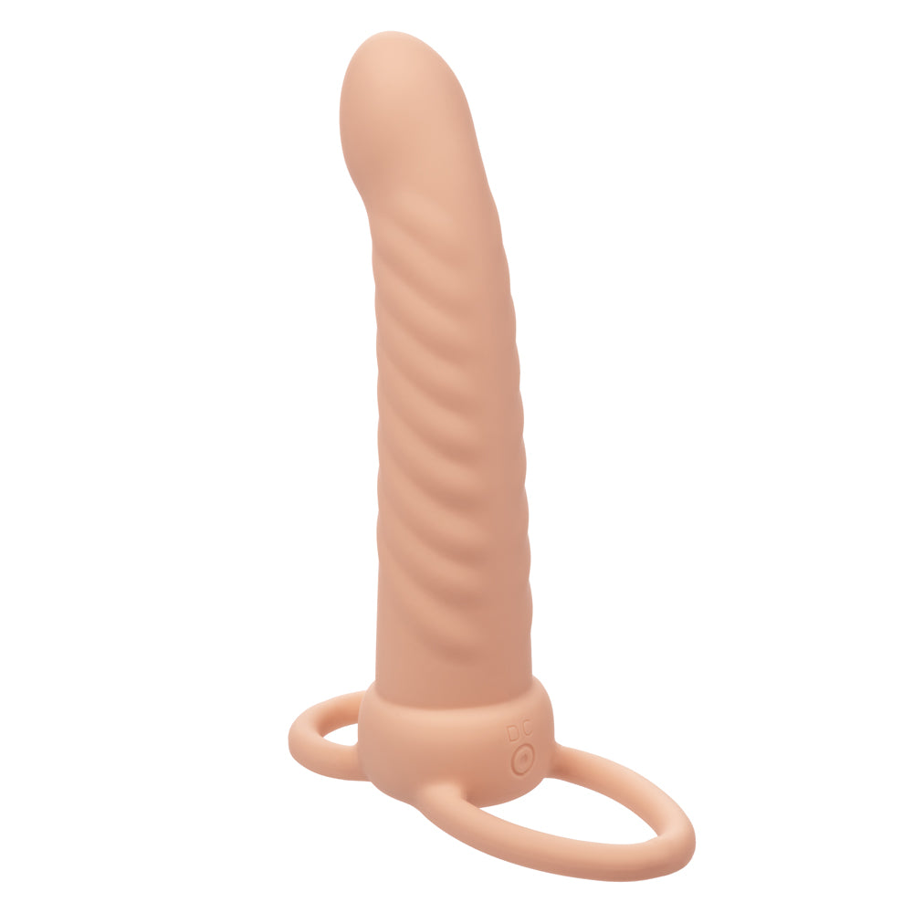 "Performance Maxx Rechargeable Ribbed Dual Penetrator - Ivory SE1634103"