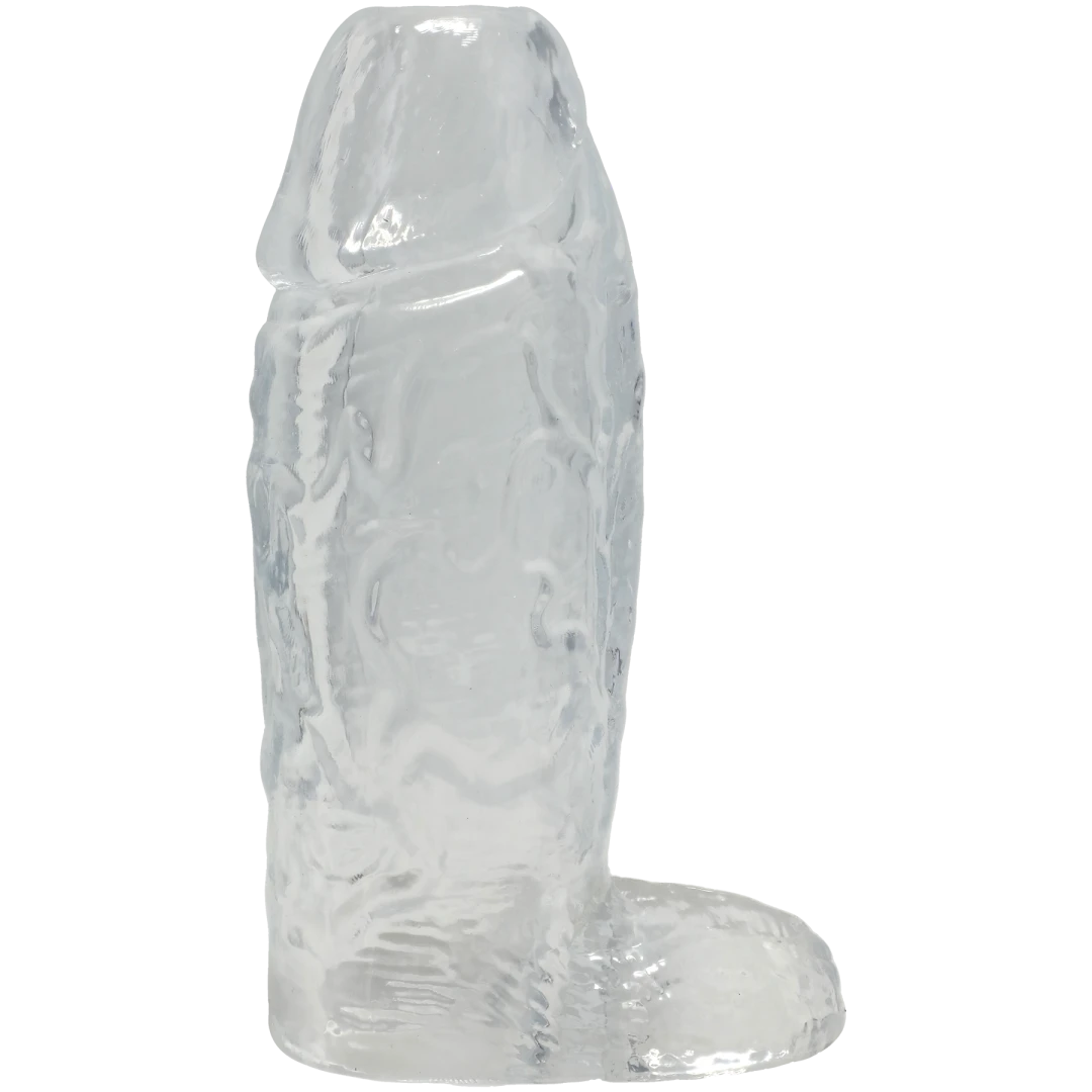 "Titanmen - Cock Sleeve With Ball Strap - 6 Inch Clear DJ3400-27-CD"